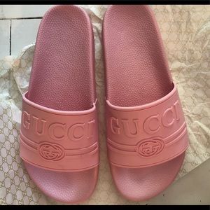 Pink Gucci Slides
